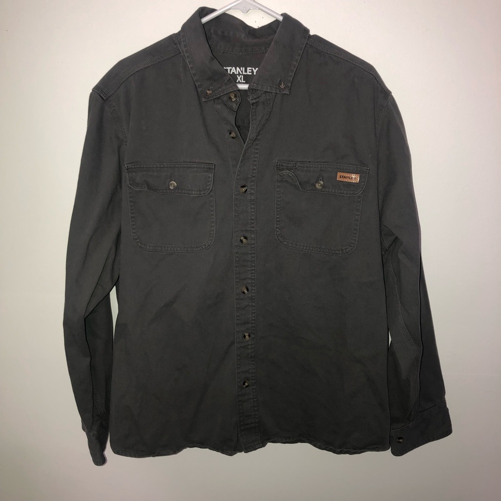Stanley Men’s Thick Cotton Long Sleeve Button Down Work Shirt